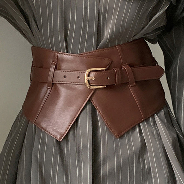 Cintura larga per corsetto in pelle da donna - image 4