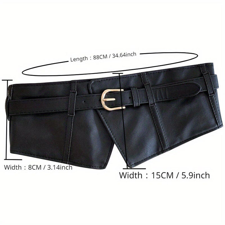 Cintura larga per corsetto in pelle da donna - image 14