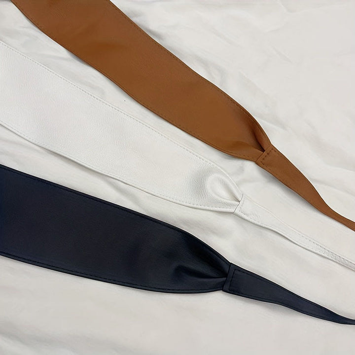 Cintura larga per donna Cintura corsetto in pelle - image 4