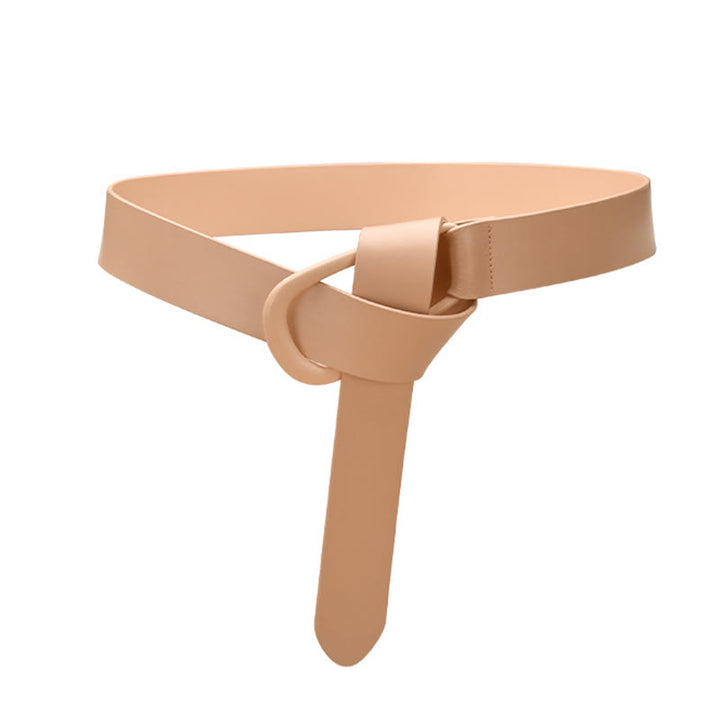 Cintura semplice larga per donna Cintura con nodo in pelle - PescaPuff - 43,31 pollici / 110 cm - image 20