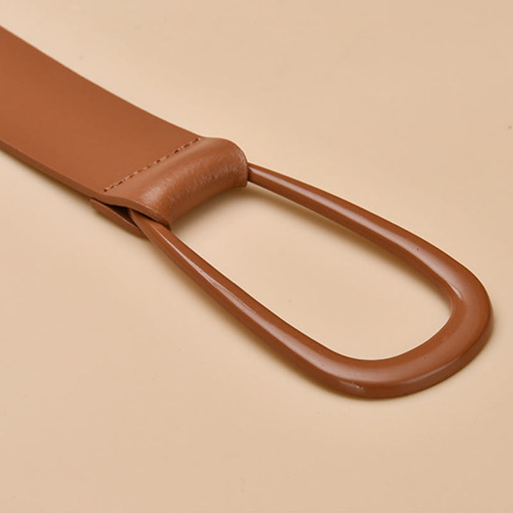 Cintura semplice larga per donna Cintura con nodo in pelle - image 9