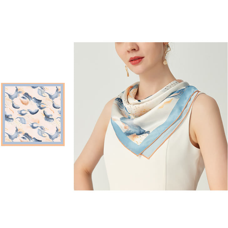Sciarpa sottile in seta primaverile Misty Cloud da donna - image 1