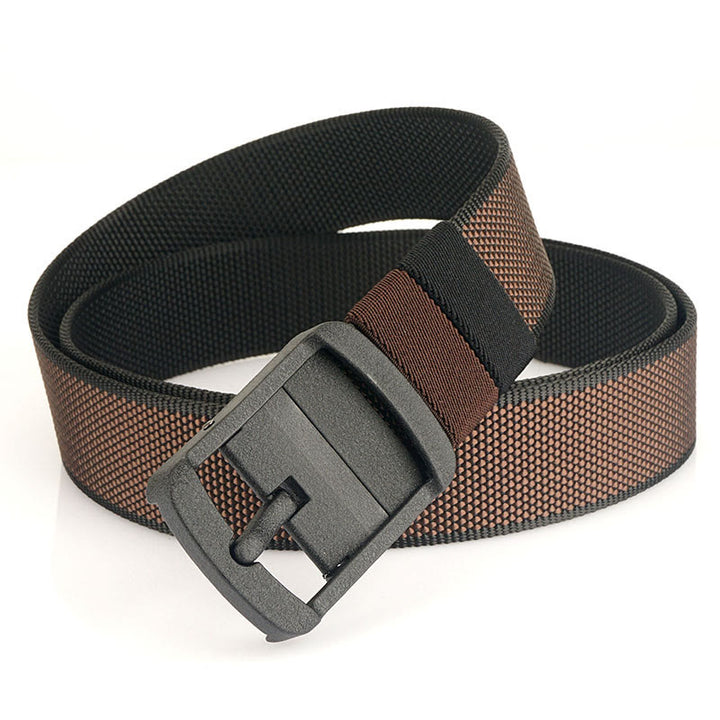 Cintura militare reversibile con fibbia in lega girevole da uomo - Nero+Marrone - 42 - image 10