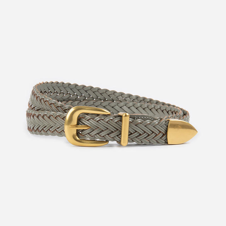 Cintura intrecciata in pelle vegana Cintura da donna - Grigio scuro - 43,31 pollici / 110 cm (lunghezza della fibbia non inclusa) - image 13