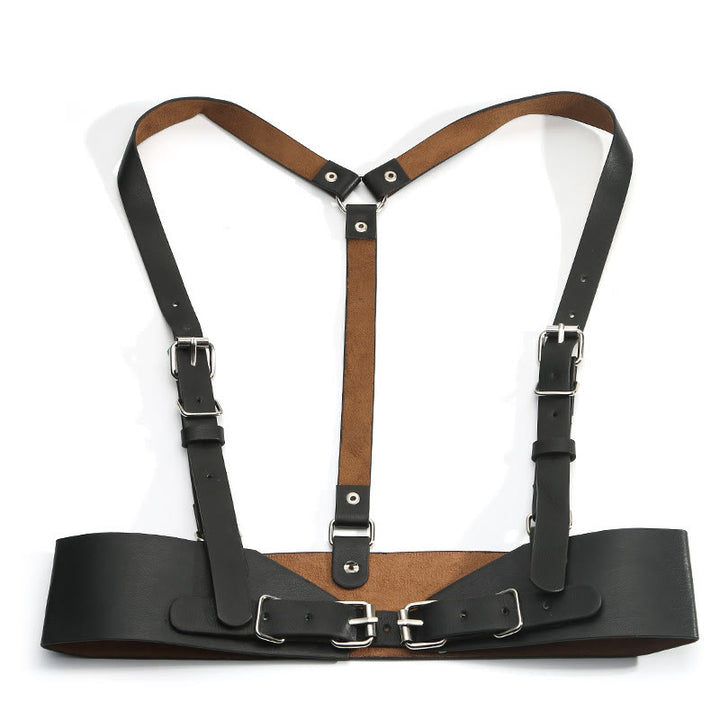 Cintura regolabile in pelle Steampunk con cinturino corsetto - image 12