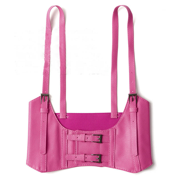Cintura da corsetto con cinturino punk, bretelle da donna - Stile rosa standard - 44,49 pollici / 113 cm - image 11
