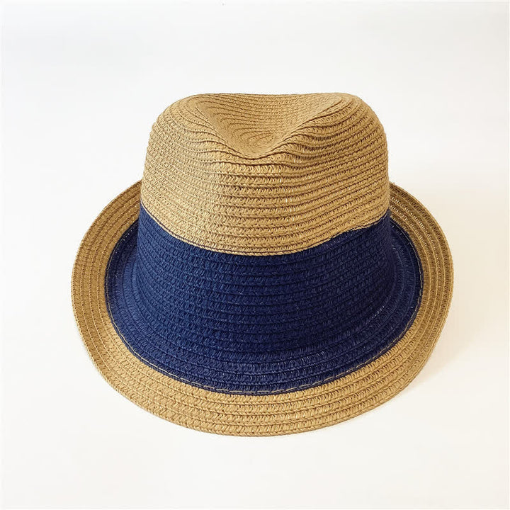 Cappello di paglia Fedora divertente con colori abbinati per l'estate - image 3