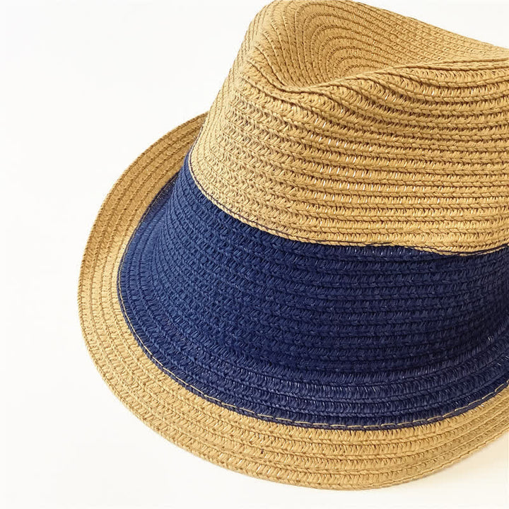 Cappello di paglia Fedora divertente con colori abbinati per l'estate - image 6