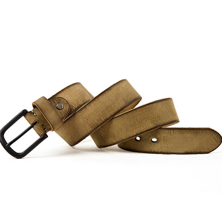 Cintura da uomo in pelle lucida opaca in stile minimalista - image 13