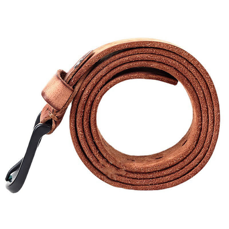 Cintura da uomo in pelle lucida opaca in stile minimalista - image 3