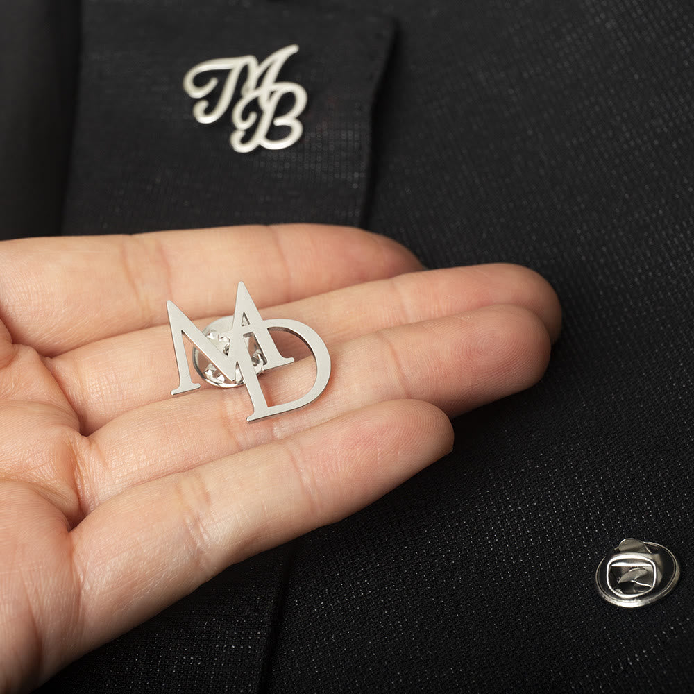 Spilla con lettere iniziali personalizzate Accessori in acciaio inossidabile - image 3