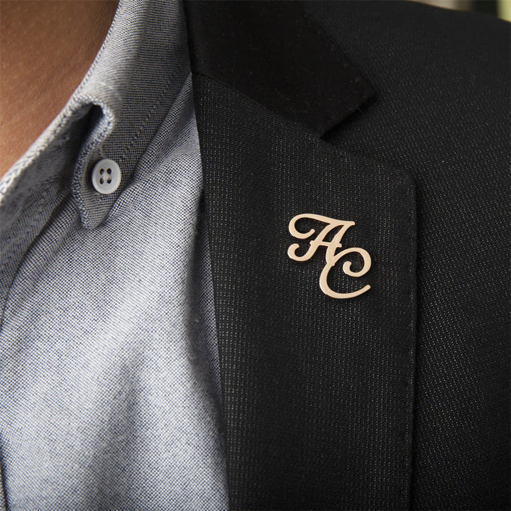 Spilla con lettere iniziali personalizzate Accessori in acciaio inossidabile - Oro rosa - image 7