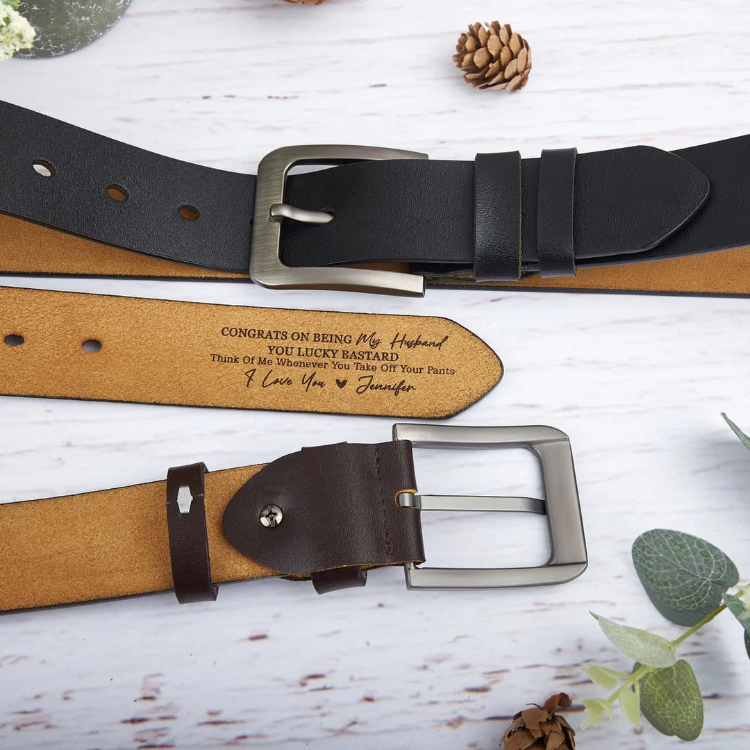 Cintura in pelle personalizzata con nomi incisi, regalo caldo - image 3