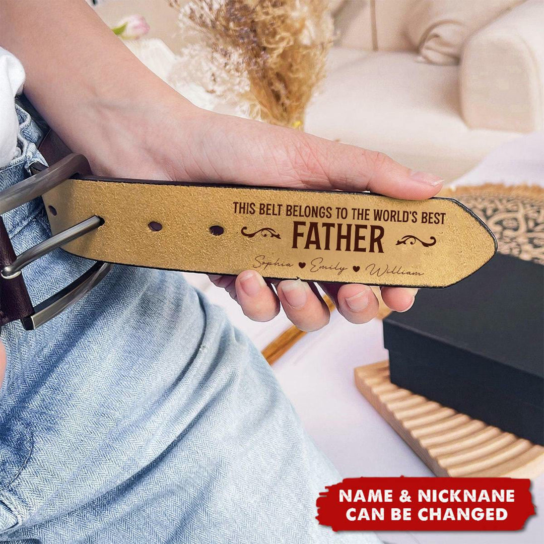 Cintura in pelle personalizzata con nomi incisi, regalo caldo - image 10
