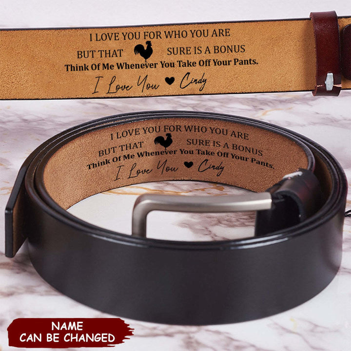 Cintura in pelle personalizzata con nomi incisi, regalo caldo - image 8