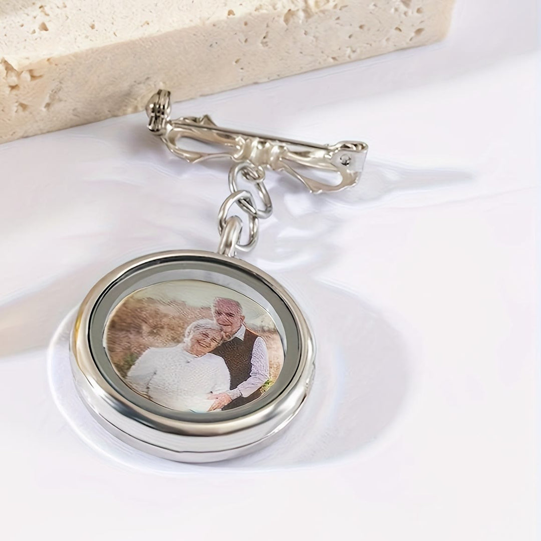 Personalizza la tua spilla con fiocco fotografico, spilla commemorativa in metallo - Argento - image 8