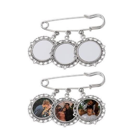 Spilla personalizzata con foto, spilla rotonda in acciaio inox - image 0