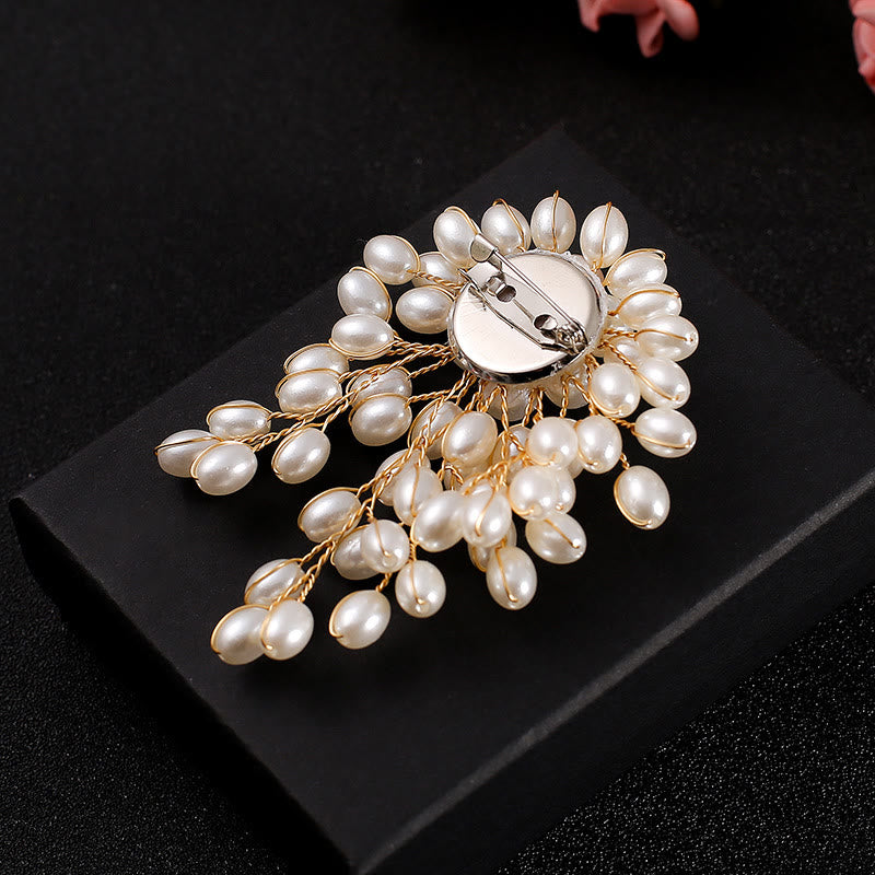Elegante spilla di perle finte per accessori da sposa da donna - image 3