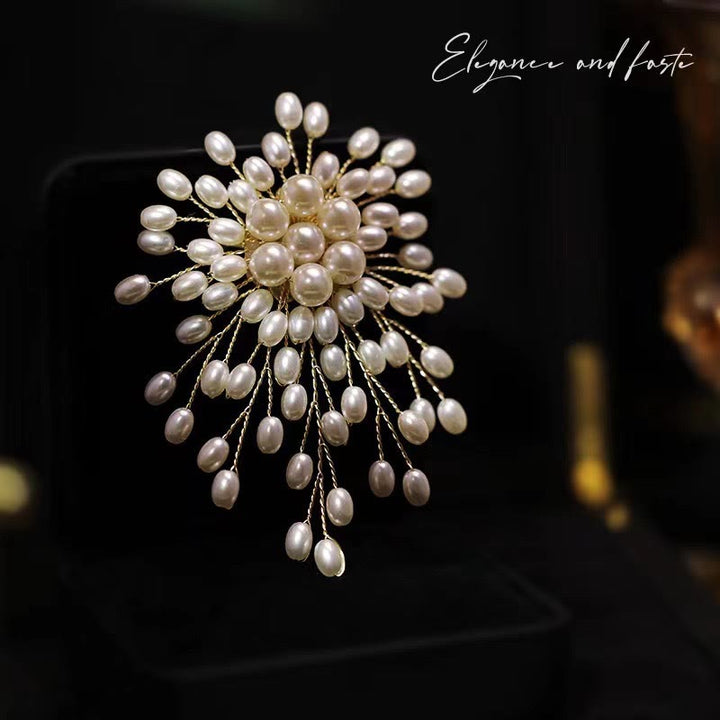 Elegante spilla di perle finte per accessori da sposa da donna - image 2