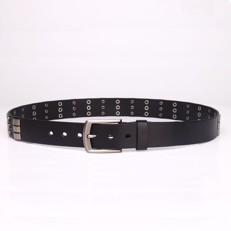 Cintura in vera pelle per uomo con rivetti punk - image 4