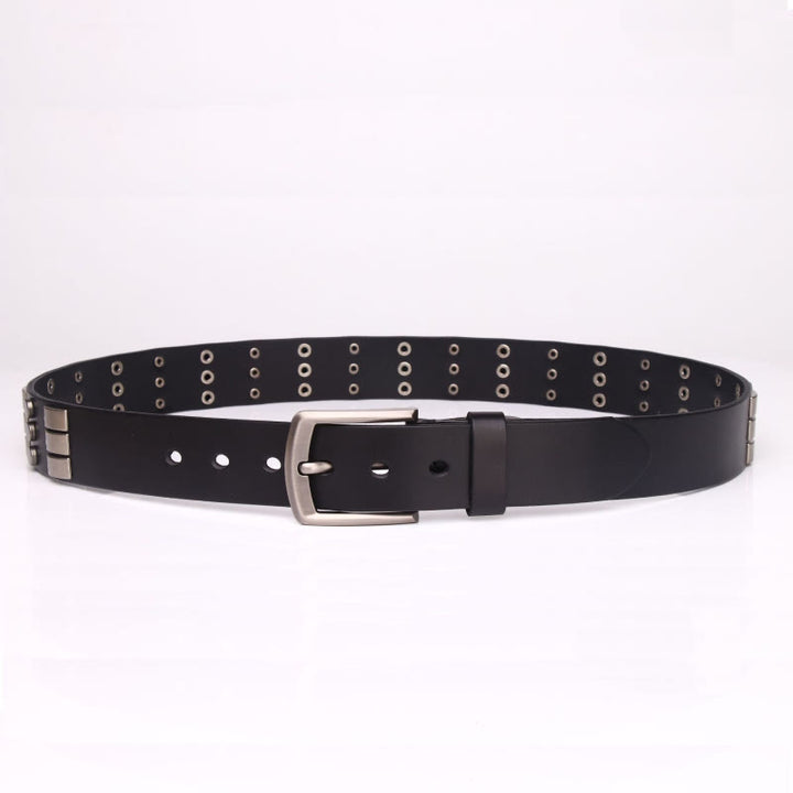 Cintura in vera pelle per uomo con rivetti punk - image 4