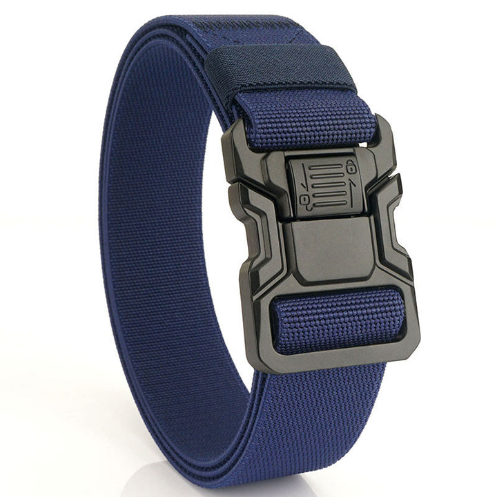 Cintura tattica da uomo in nylon elastico a sgancio rapido - Blu scuro - 50 pollici / 125 cm - image 11
