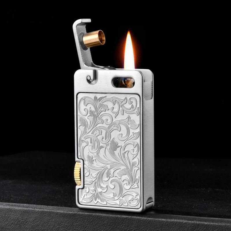 Accendino a cherosene ricaricabile con accensione one-touch creativo - Argento - image 1