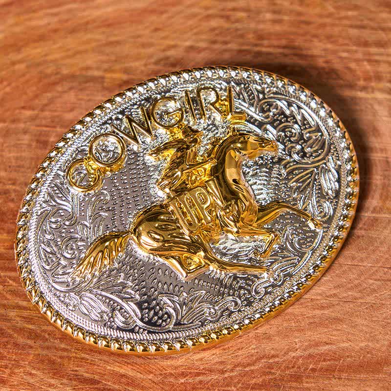 Set di anelli con fibbia per cintura con rosa intrecciata, fai da te, a forma di cavallo da corsa e coltello nascosto - image 3