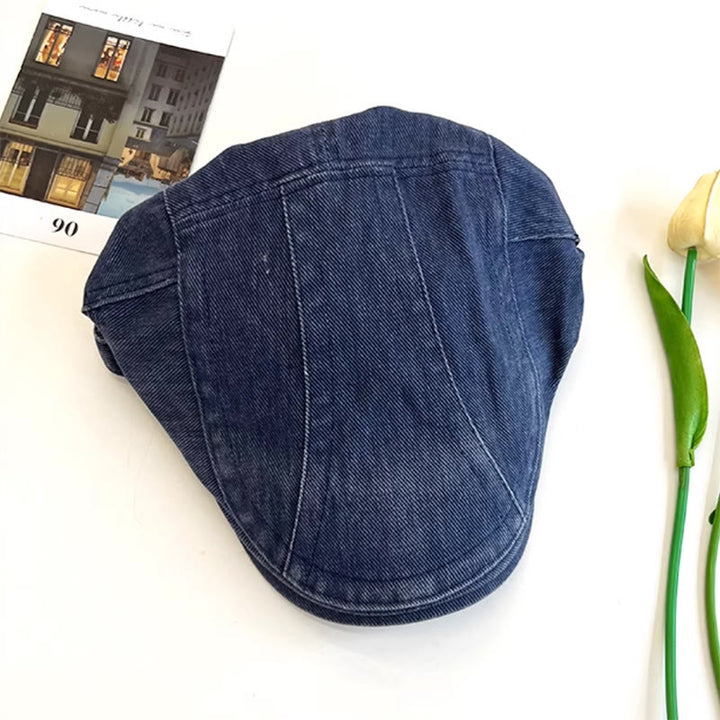 Berretto da baseball in cotone lavato denim stile newsboy retrò americano - image 14