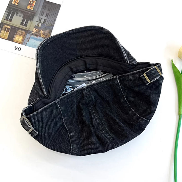 Berretto da baseball in cotone lavato denim stile newsboy retrò americano - image 2
