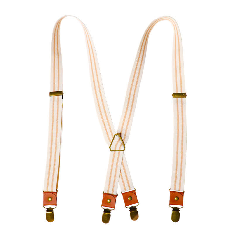 Bretelle elastiche a X con strisce bianche pulite - image 4