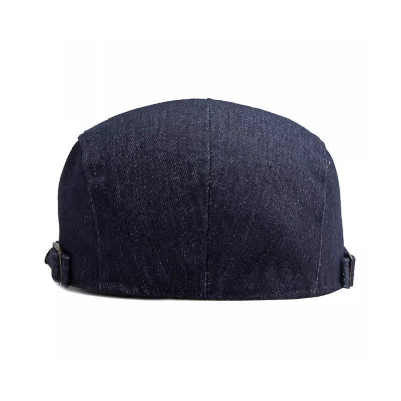 Classico berretto da golf regolabile in denim piatto - image 4