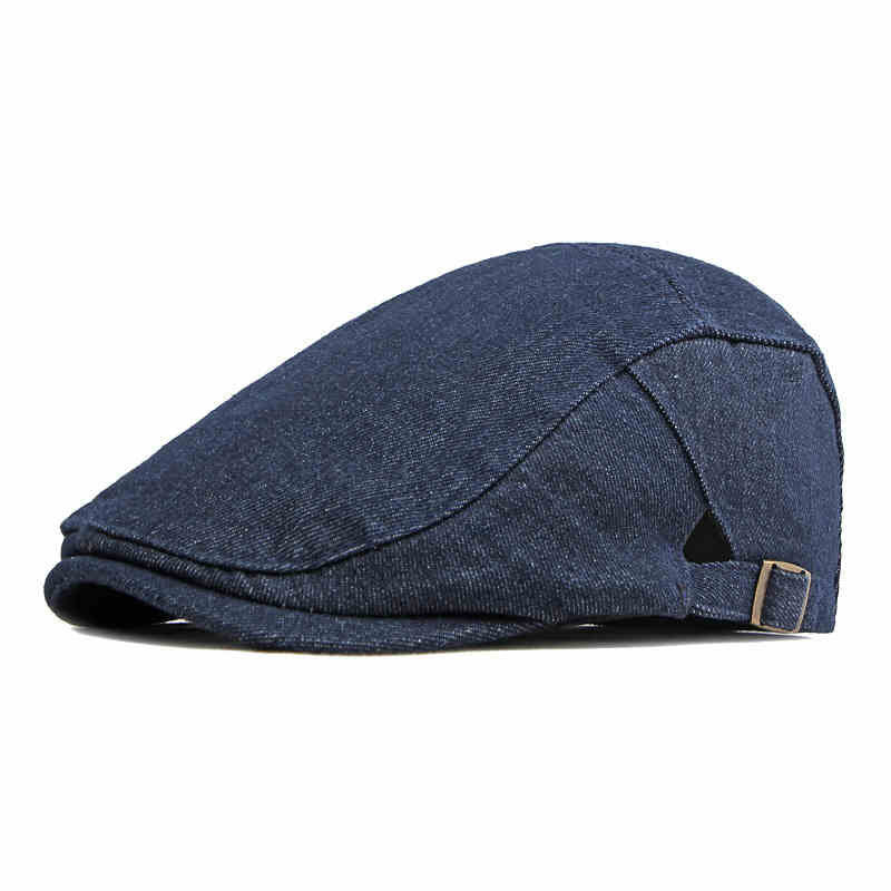 Classico berretto da golf regolabile in denim piatto - Blu scuro - Regolabile (circa 21 5/8"-23 5/8") - image 0