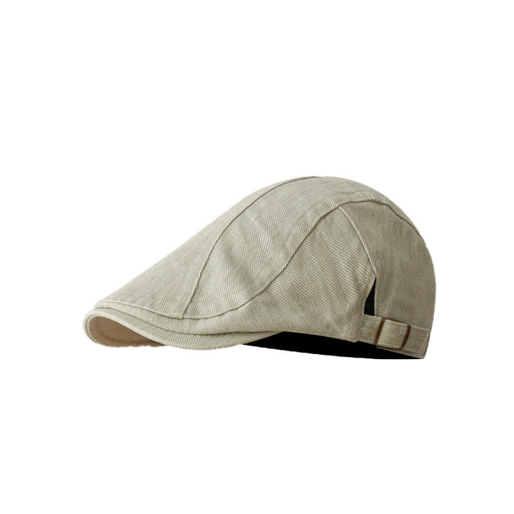 Berretto piatto da baseball in denim alla moda - Cachi - Regolabile (circa 21 5/8"-23 1/4") - image 0