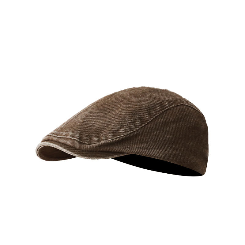 Berretto piatto da baseball in denim lavato alla moda - Caffè - Regolabile (circa 21 5/8"-23 1/4") - image 7