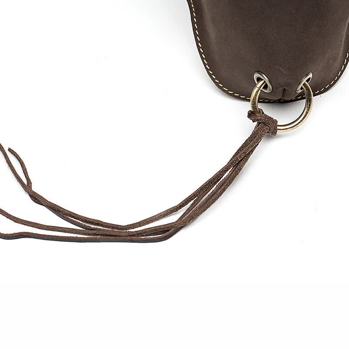 Borsa a tracolla in vera pelle di cavallo pazzo con testa di mucca - image 10