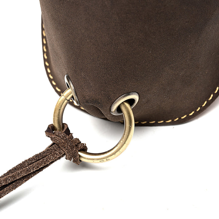 Borsa a tracolla in vera pelle di cavallo pazzo con testa di mucca - image 12