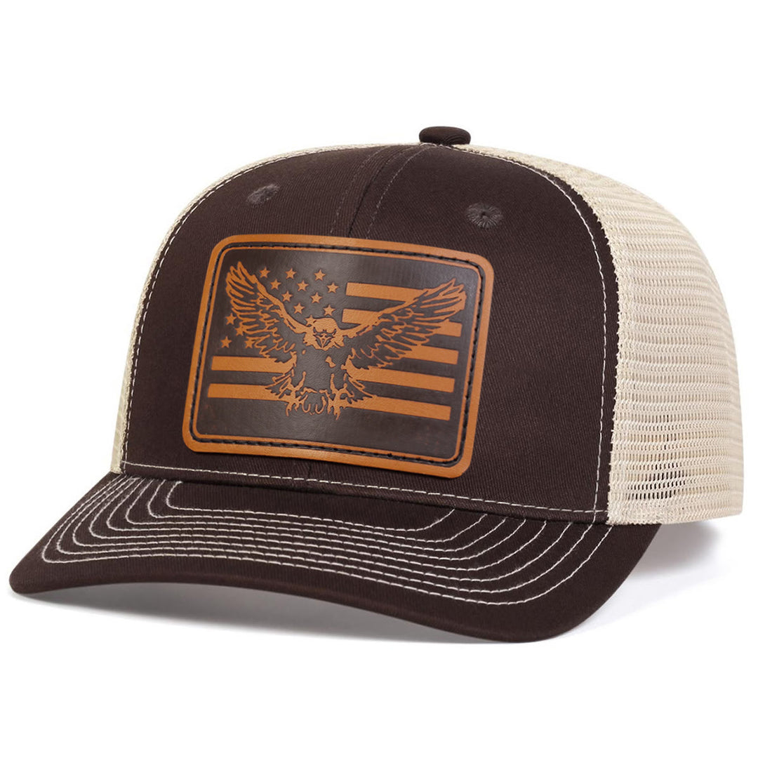 Cappello da camionista regolabile con bandiera Flying Eagle - Marrone - Regolabile (circa 22"-23 5/8") - image 5