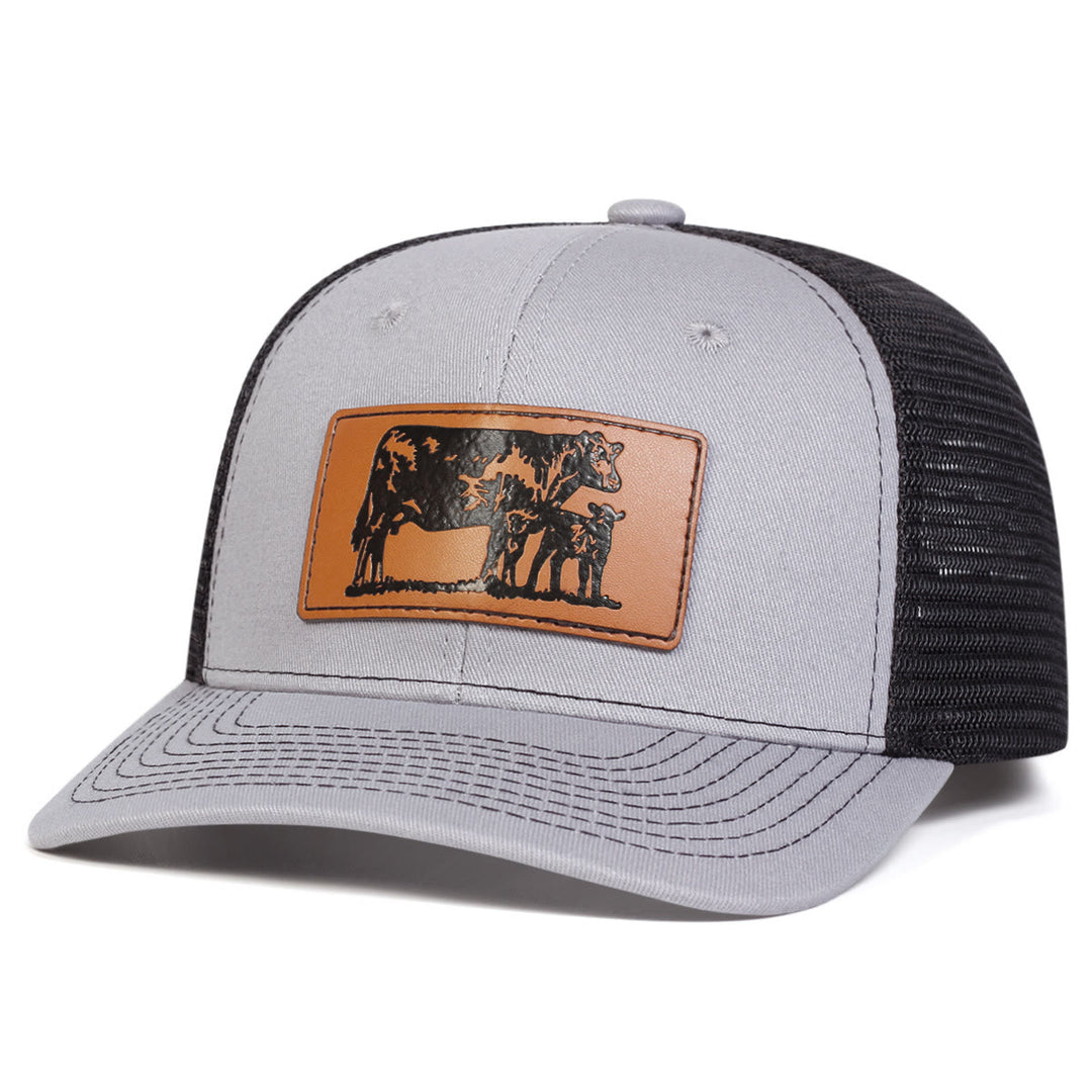 Cappello da camionista regolabile Bull Leads The Calf - Grigio chiaro - Regolabile (circa 22"-23 5/8") - image 7