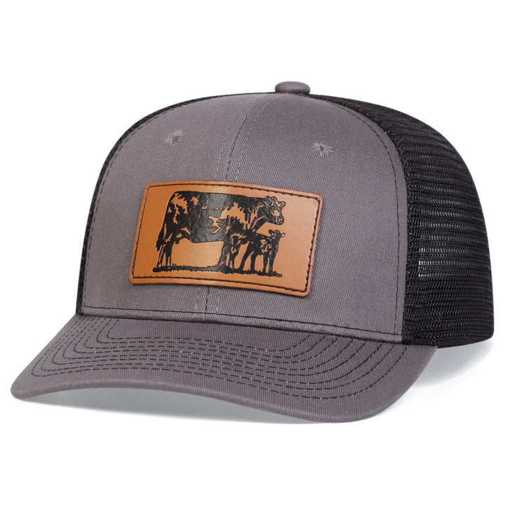 Cappello da camionista regolabile Bull Leads The Calf - Grigio - Regolabile (circa 22"-23 5/8") - image 6