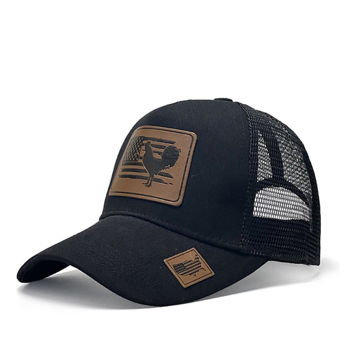 Cappello da camionista regolabile da uomo con scritta "Farm Cock And Flag" - image 2