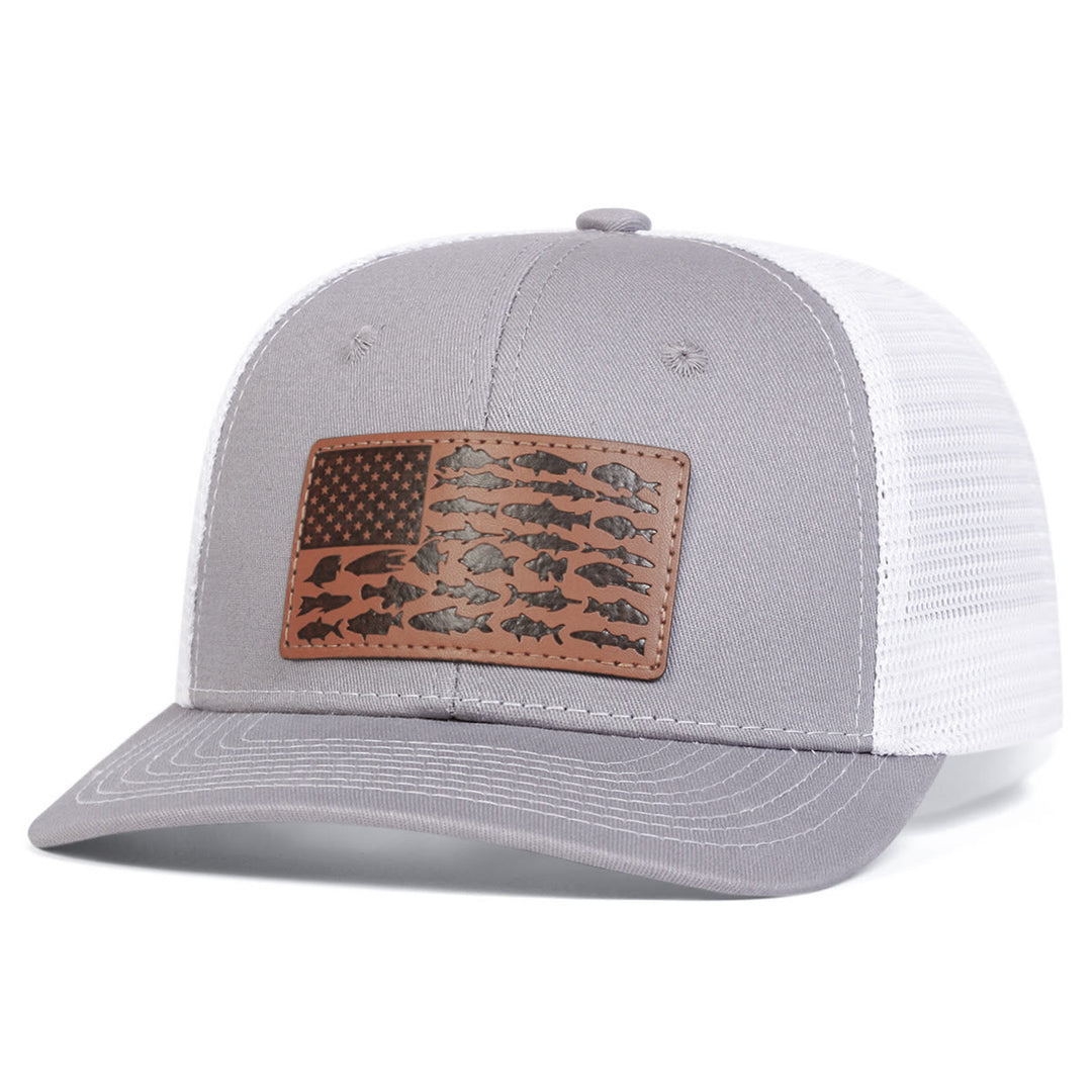 Cappello da camionista da esterno regolabile Fish And Flag da uomo - Fumo bianco - Regolabile (circa 22"-23 5/8") - image 8