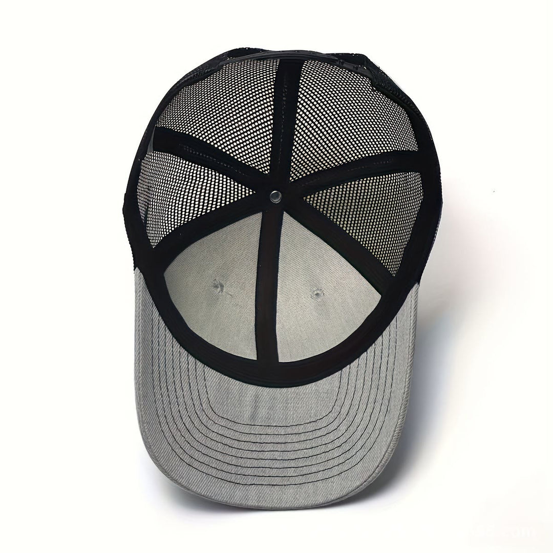 Cappello da camionista da uomo regolabile con bandiera geometrica a testa di cervo - image 1