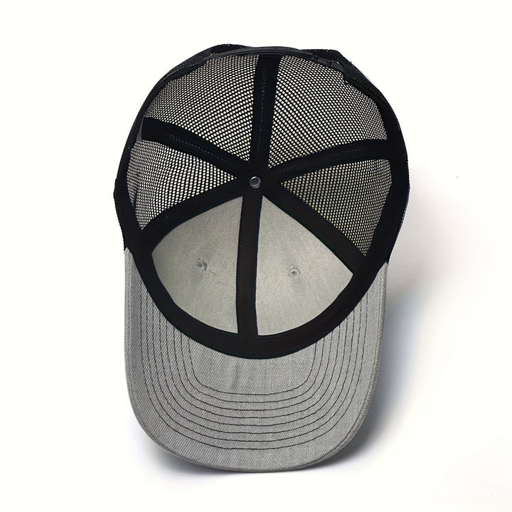 Cappello da camionista da uomo regolabile con bandiera geometrica a testa di cervo - image 1