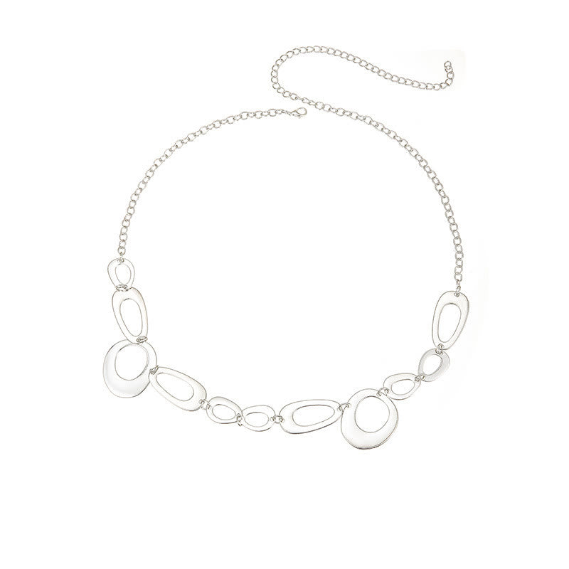 Cintura con catena ad anello in argento da donna, in metallo - image 7