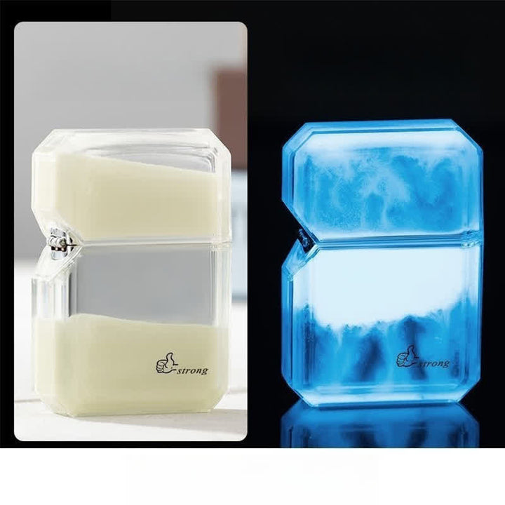 Accendino a butano ricaricabile Quicksand di colore fluorescente fresco - Bianco - image 2