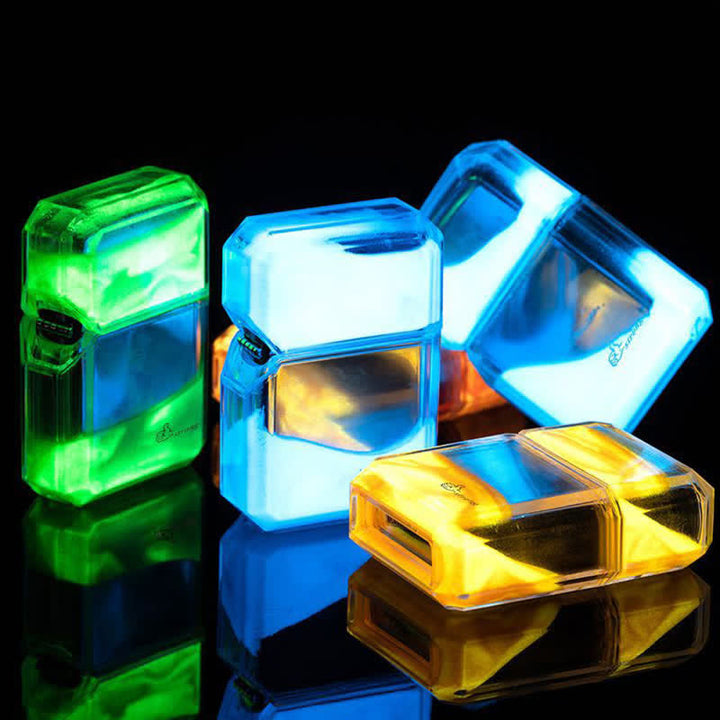 Accendino a butano ricaricabile Quicksand di colore fluorescente fresco - image 9