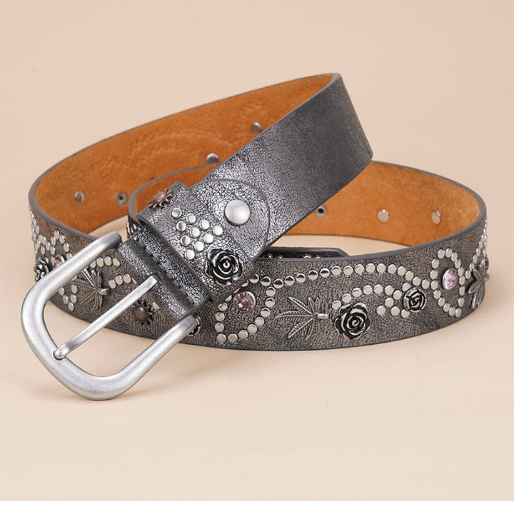 Cintura con fibbia ad ardiglione da donna in stile western da cowgirl - image 2