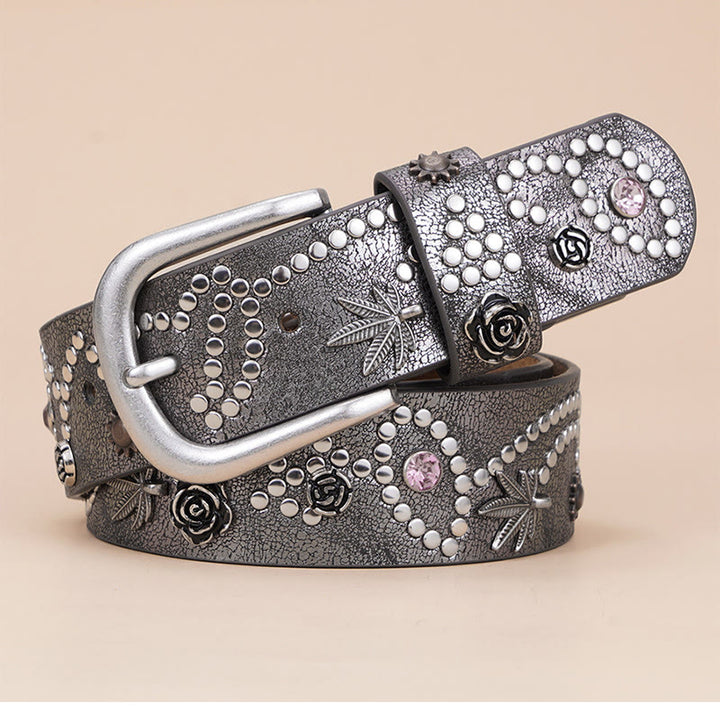 Cintura con fibbia ad ardiglione da donna in stile western da cowgirl - Nero - 42 - image 0