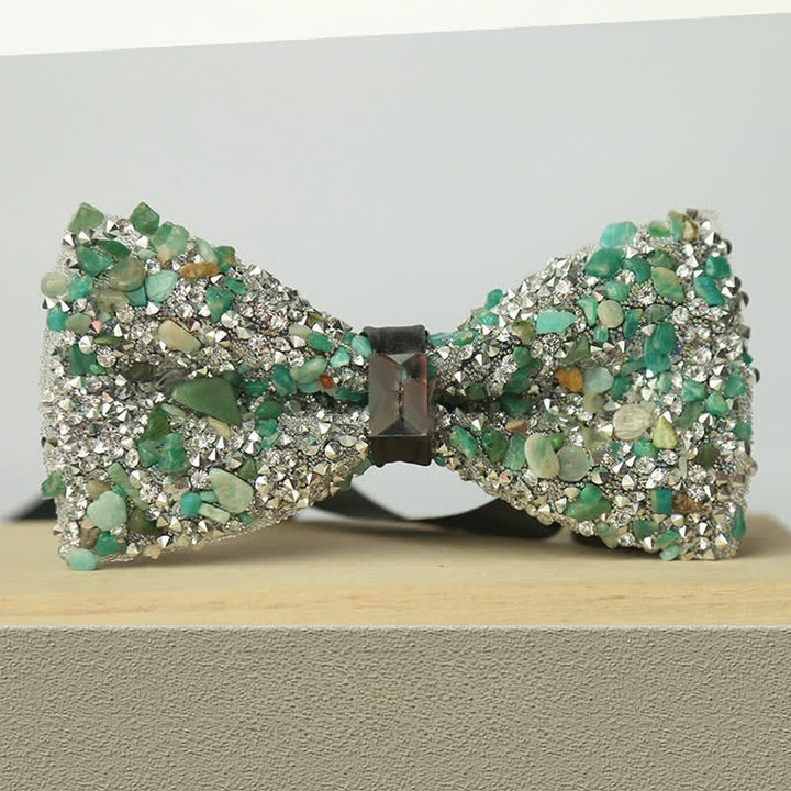 Papillon da uomo multicolore in pietra e cristallo Clastic Enchases - Stile n. 9 - image 11
